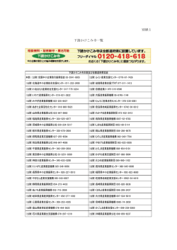 別紙1 下請かけこみ寺一覧