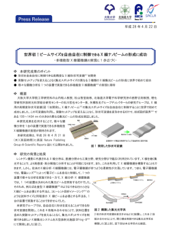 世界 界初！ビー ームサイズを を自由自在 在に制御で