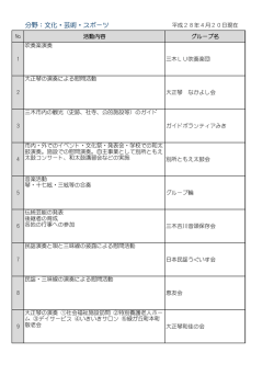 分野：文化・芸術・スポーツ