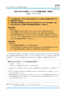東京23区の大規模オフィスビル市場動向調査 〈速報版〉