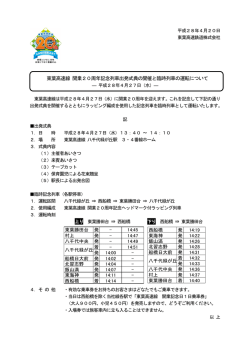 東葉高速線 開業20周年記念列車出発式典の開催と
