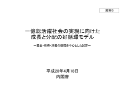 一億総活躍社会の実現に向けた 成長と分配の好循環モデル