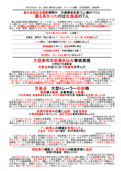 資源ゴミ収集車向け事故防止資料 （2016/04/20）