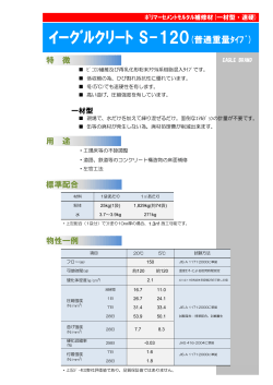 ｲｰｸﾞﾙｸﾘｰﾄS120製品カタログ