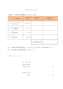 積 算 内 訳 書 業務名 平成28年度職員ストレスチェック等 所 在 地 商号