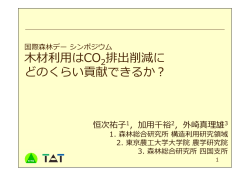 材利  はCO 排出削減に どのくらい貢献できるか