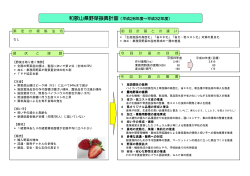 野菜振興計画概要版 - 和歌山県ホームページ
