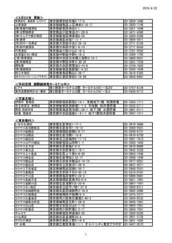 東京盛 取扱い販売店舗一覧4月22日更新