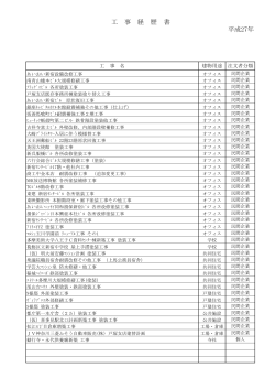 平成27年 工 事 経 歴 書