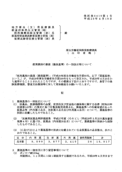 （薬価基準）の一部改正等について