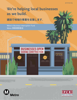 Metro`s Business Interruption Fund