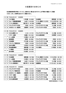 詳しくはこちら - 一般社団法人 豊橋市薬剤師会