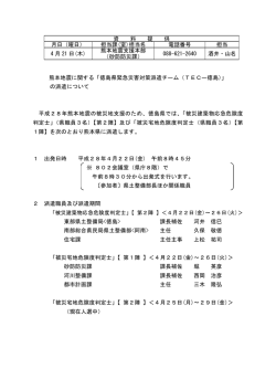 資 料 提 供 月日（曜日） 担当課(室)担当名 電話番号 担当 熊本