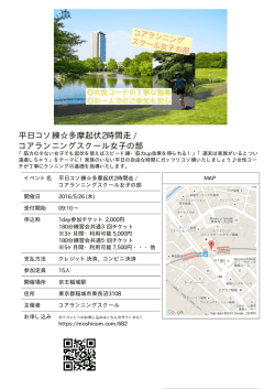 平日コソ練  多摩起伏2時間走 / コアランニングスクール女子の部