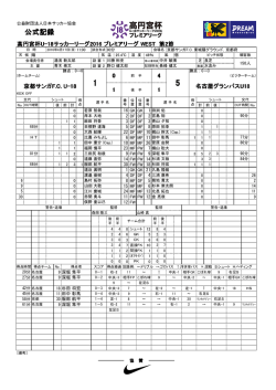 公式記録 - 日本サッカー協会