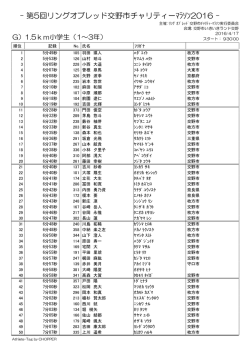 1.5km G．小学生1年生～3年生