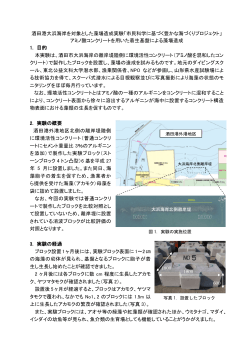 酒田港大浜海岸を対象とした藻場造成実験「市民科学に基づく豊かな海