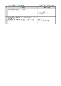 分野：情報化社会の発展