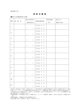 業 務 実 績 書