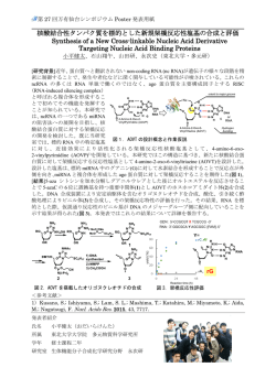 核酸結合性タンパク質を標的とした新規架橋反応性塩基の合成と評価