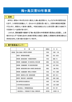 梅ヶ島災害50年事業 - 国土交通省中部地方整備局