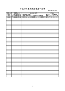 平成28年度標識設置届一覧表