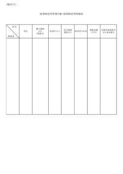 取得財産等管理台帳・取得財産等明細表