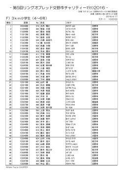 3km F．小学生4年生～6年生