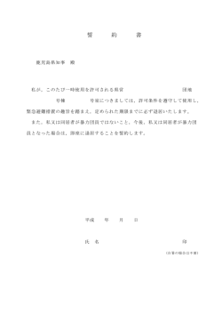 誓約書（PDF：23KB）