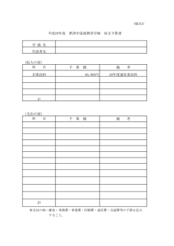 収支予算書(様式4)