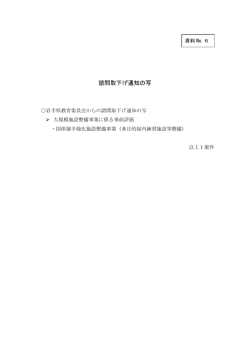 諮問取下げ通知の写