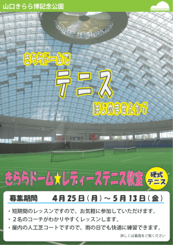 レディーステニス教室 （PDF : 346KB）