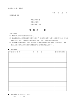 様式第2号 事務所一覧(280418更新)