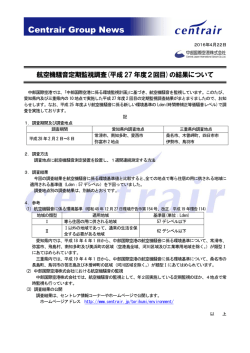 航空機騒音定期監視調査(平成27年度2回目)