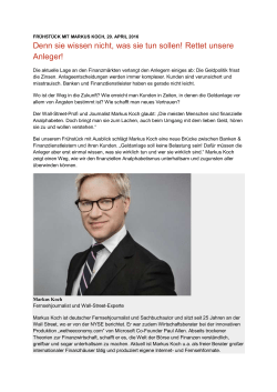 Denn sie wissen nicht, was sie tun sollen! Rettet unsere Anleger!