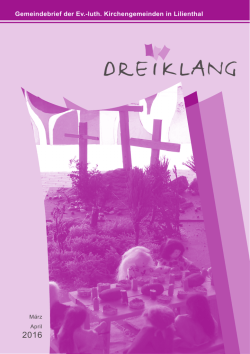 Dreiklang M&auml;rz/April 2016 - Kirchengemeinde Lilienthal