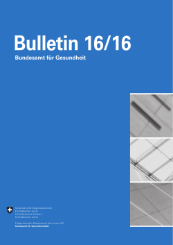 Bulletin 16/16 - Bundesamt für Gesundheit