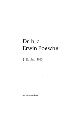 Dr. hc Erwin Poeschel - eLiechtensteinensia