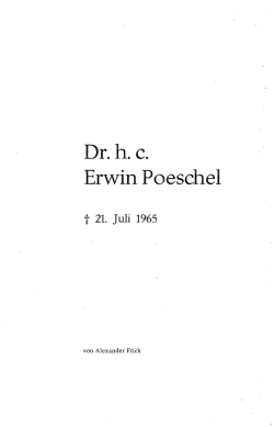 Dr. hc Erwin Poeschel - eLiechtensteinensia
