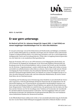 Meldung als pdf - Pressestelle der Universität Augsburg