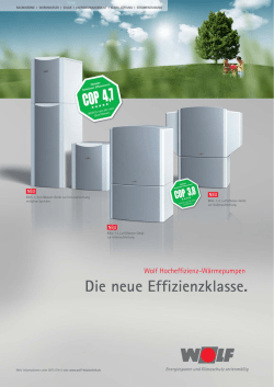 Flugblatt Wärmepumpe (pdf-Datei / 344 KB) - Wolf Klima