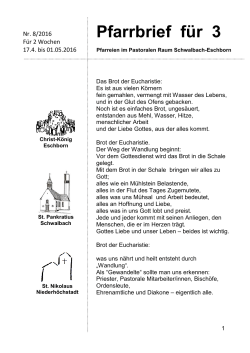 Wochenbrief - Katholische Pfarrgemeinde Schwalbach am Taunus