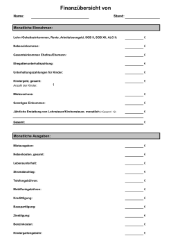 Finanzübersicht von