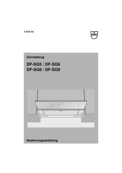 Dunstabzug V-ZUG AG DF-SG5/SG6/SG8/SG9 - V