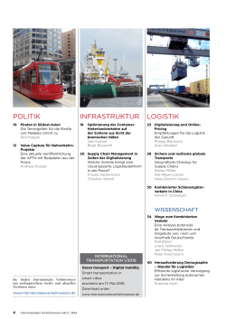 politik logistik infrastruktur - Internationales Verkehrswesen