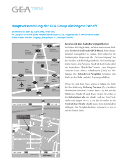 Hauptversammlung der GEA Group Aktiengesellschaft