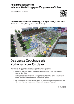 Medienkonferenz vom 19.04.16