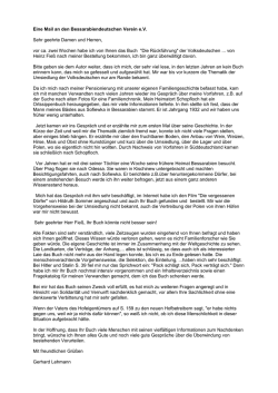 Interessante R&uuml;ckmeldung eines Lesers