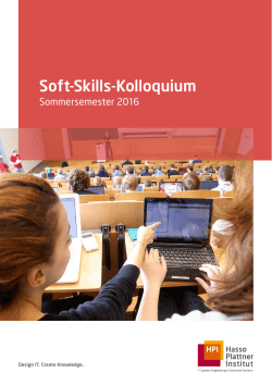 Soft-Skills-Kolloquium - Hasso-Plattner