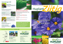 Huplant Ziitig. - Huplant Pflanzenkulturen AG